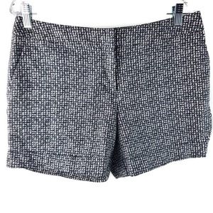 Apt. 9 Womens SZ 10 Shorts Walking Flat Front Black White Cotton/Spandex Summer